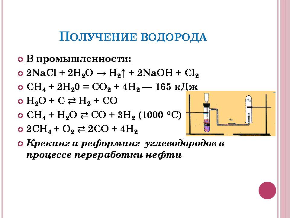 Газообразный водород по реакции. Реакция получения водорода в промышленности. Получение водорода в лаборатории 8 класс химия. Получение водорода в промышленности уравнение. Способы получения водорода уравнения реакций.