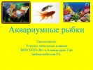 Аквариумные рыбки